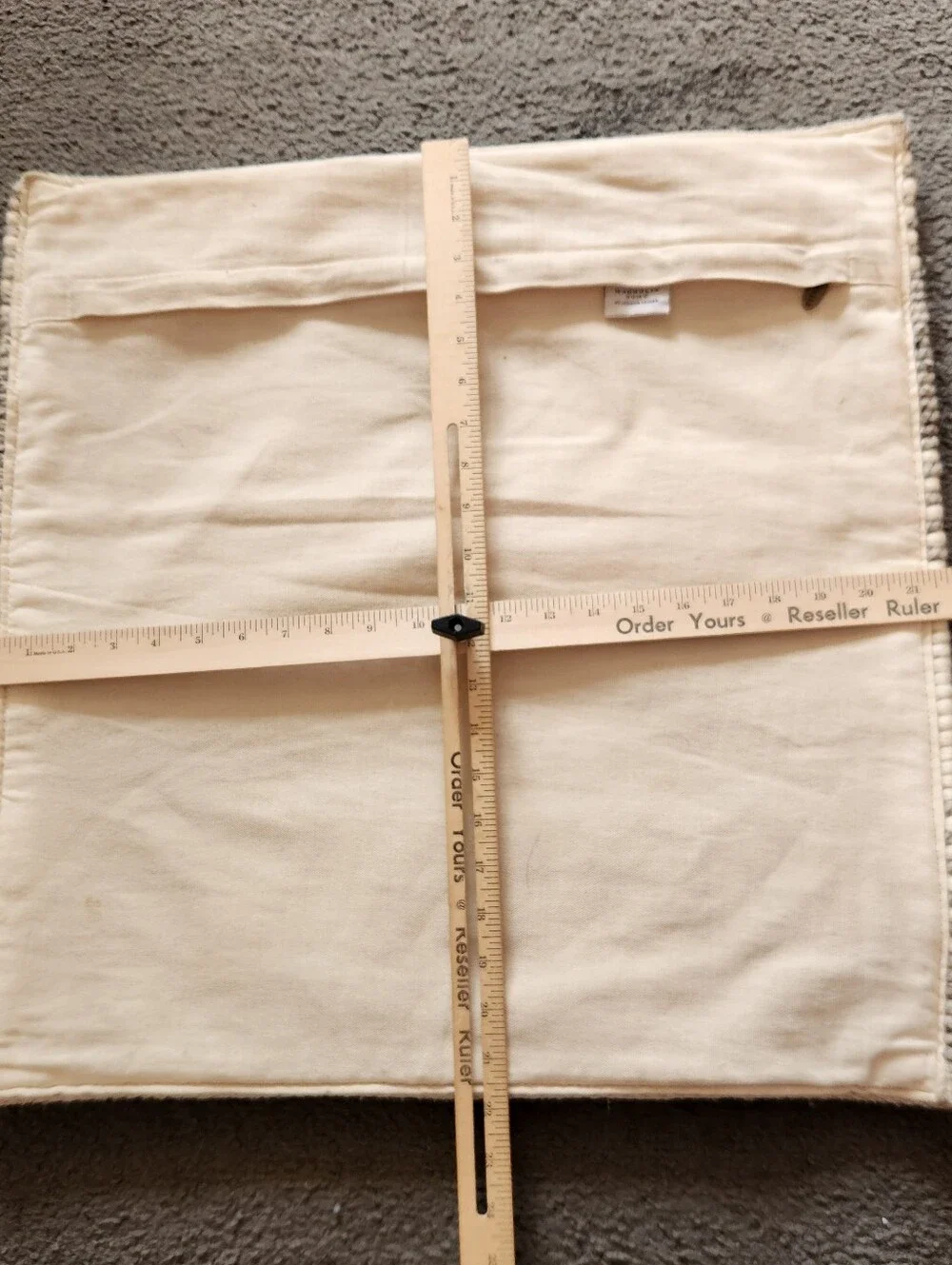 MAGNOLIA HOME Sham Pillow Case Gray Joanna Gaines Wool Cotton 22x22 Fixer Upper